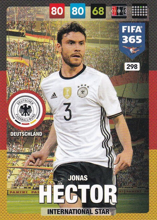 Jonas Hector / Deutschland / Panini Fifa 365 Jahr 2017 / International Star / Nr. 298