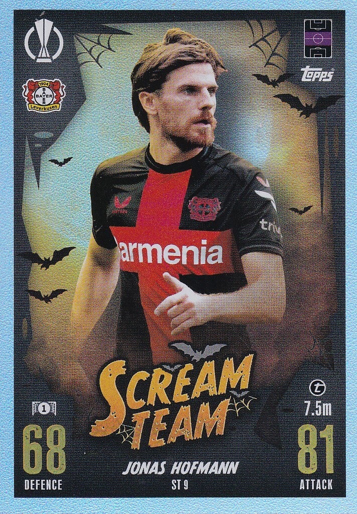 Jonas Hofmann / Bayer 04 Leverkusen / Topps Champions League 2023 / Scream Team / Nr. ST 9