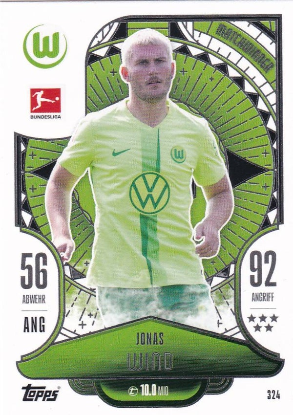 Jonas Wind / VFL Wolfsburg / Topps Match Attax 2024 / Matchwinner / Nr. 324