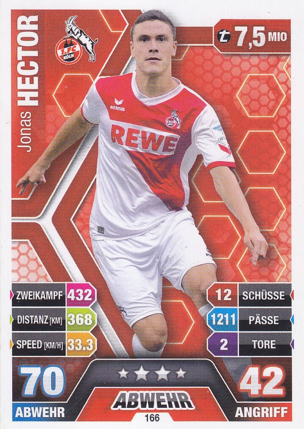 Jonas Hector / 1.FC Köln / Topps Match Attax 2014 / Basis Karte / Nr. 166