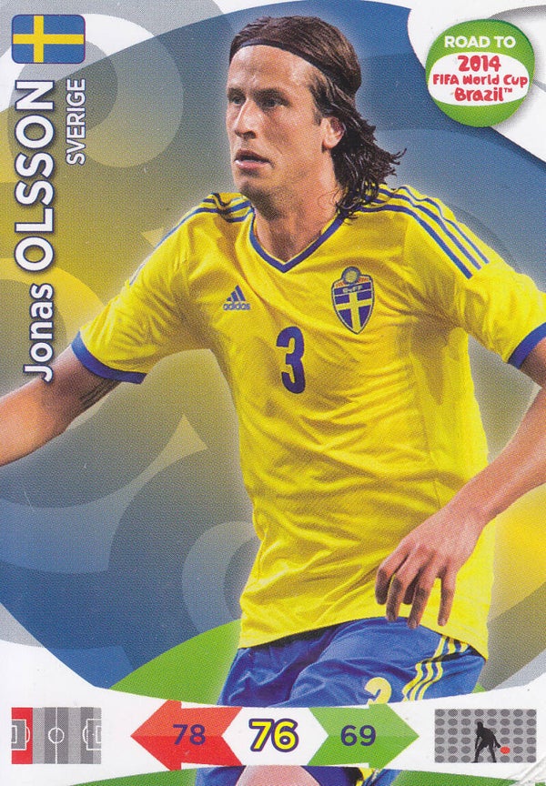 Jonas Olsson / Schweden / Road to 2014 Fifa World Cup Brazil / Basis Karte / Nr. 169