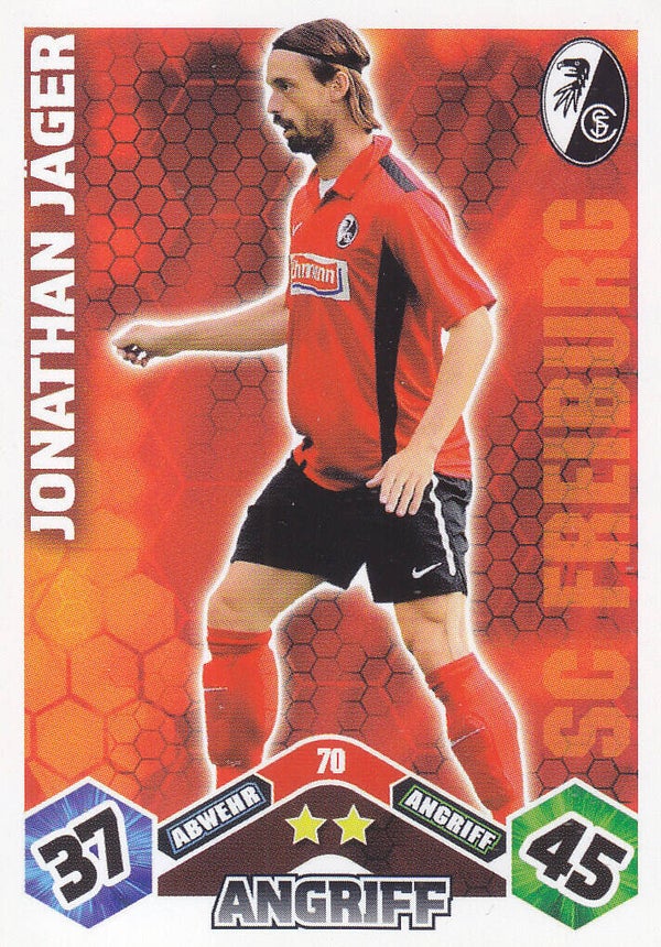 Jonathan Jäger / SC Freiburg / Topps Match Attax 2010 / Basis Karte / Nr. 70