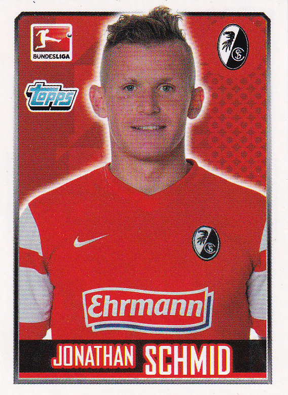 Jonathan Schmid - SC Freiburg - Topps Bundesliga 2014 - Basis Bild - Nr. 89