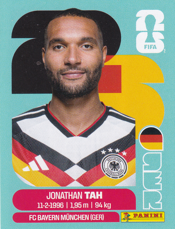 Jonathan Tah - Deutschland - Panini WM 2026 - Basis Bild - GER3