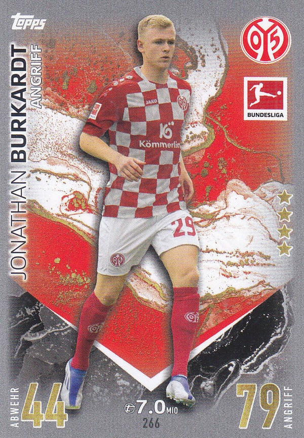 Jonathan Burkardt / 1.FSV Mainz 05 / Topps Match Attax 2023 / Basis Karte / Nr.266