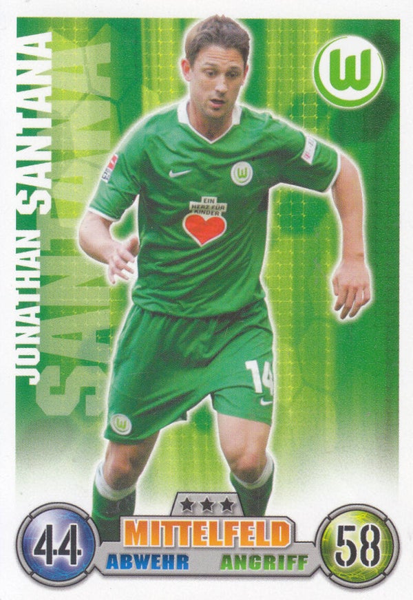 Jonathan Santana / VFL Wolfsburg / Topps Match Attax 2008 / Basis Karte / Nr.319