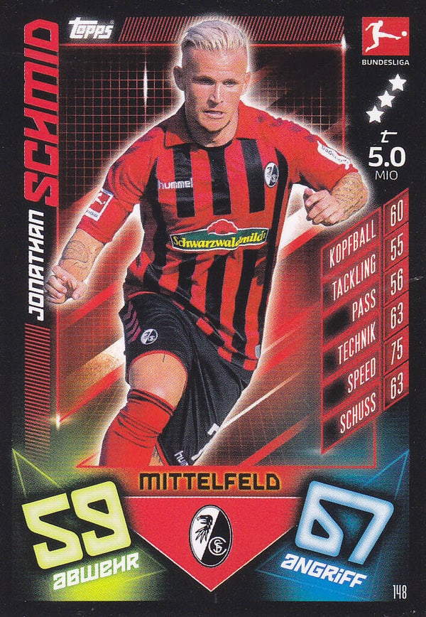 Jonathan Schmid / SC Freiburg / Topps Match Attax 2019 / Nr. 148