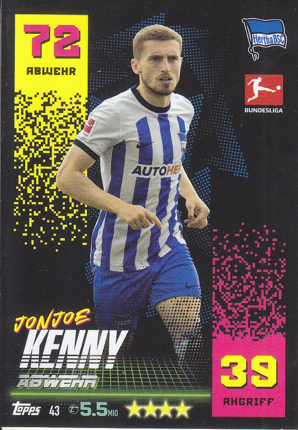 Jonjoe Kenny Hertha BSC Berlin Basis Karte