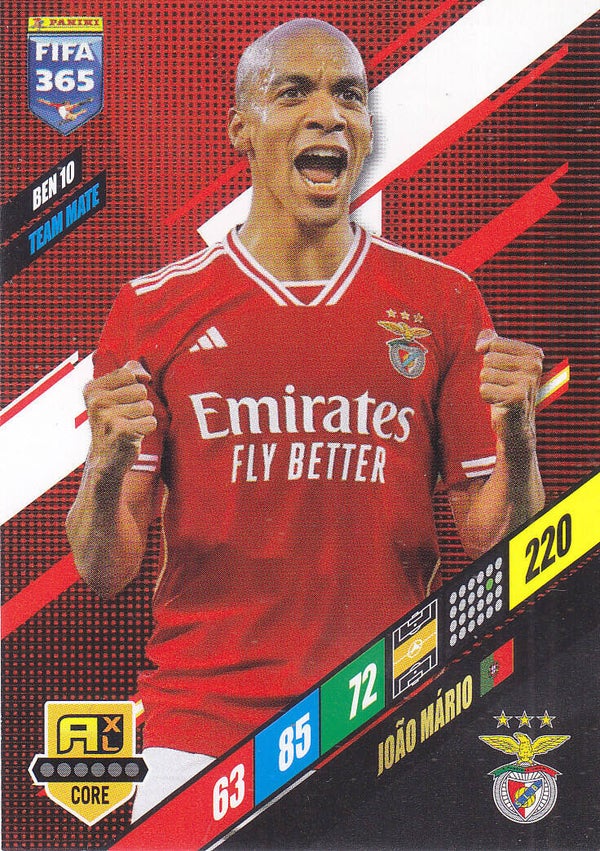 Joäo Mario Benfica Lissabon Team Mate Karte Icon Core Nr. BEN 10