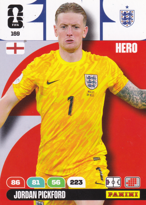 Jordan Pickford - England - Panini WM 2026 - Hero - Nr. 169