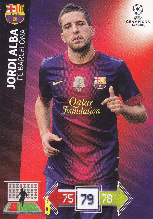 Jordi Alba/  FC Barcelona / Panini Champions League 2012 / Basis Karte / Nr. 30
