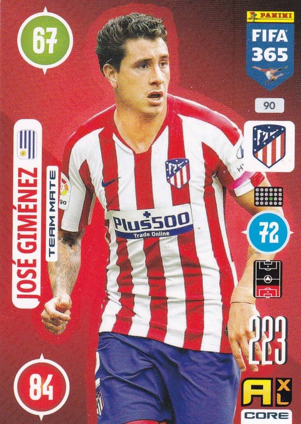 Jose Gimenez - Atletico Madrid - Panini Fifa 365 Jahr 2021 - Team Mate - Nr. 90