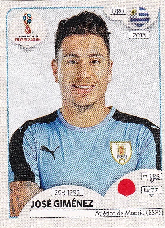 Jose Gimenez - Uruquay - Panini WM 2018 - Basis Bild - Nr. 98