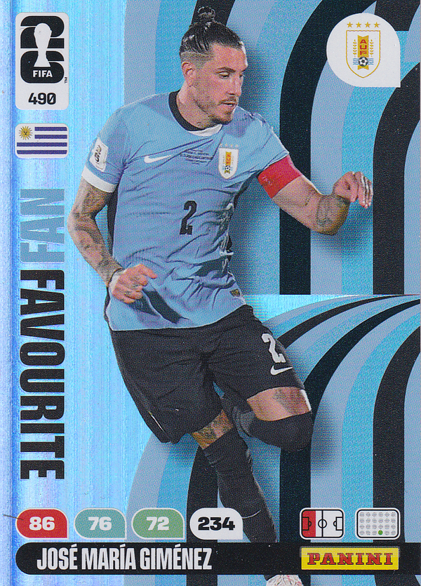 Jose Maria Gimenez - Uruguay - Panini WM 2026 - Fan Favourite - Nr. 490