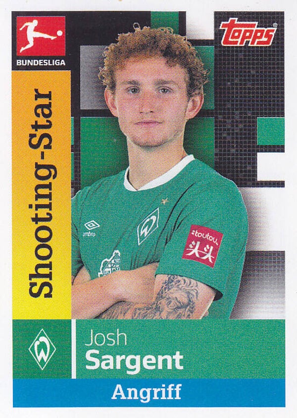 Josh Sargent - SV Werder Bremen - Topps Bundesliga 2019 - Shooting Star - Nr. 60