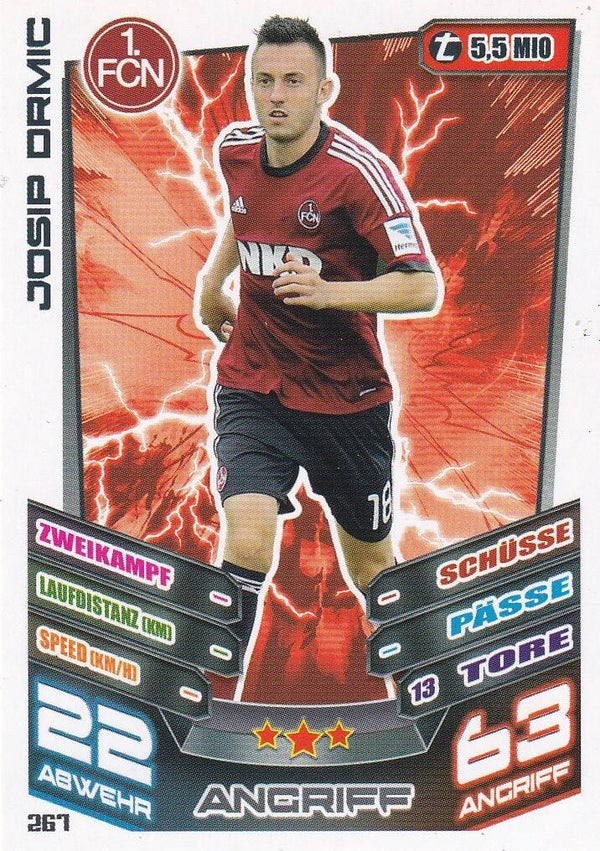 Josip Drmic / 1.FC Nürnberg / Topps Match Attax 2013 / Basis Karte / Nr. 267