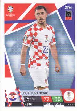 Josip Juranovic / Kroatien / Topps EM 2024 / Basis Karte / Nr. CRO 2
