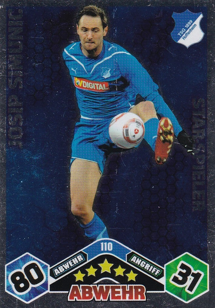 Josip Simunic / TSG Hoffenheim / Topps Match Attax 2010 / Star-Spieler / Nr. 110