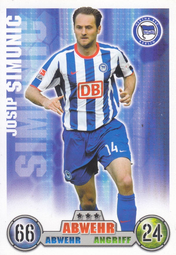 Josip Simunic / Hertha BSC Berlin / Topps Match Attax 2008 / Basis Karte Nr.2