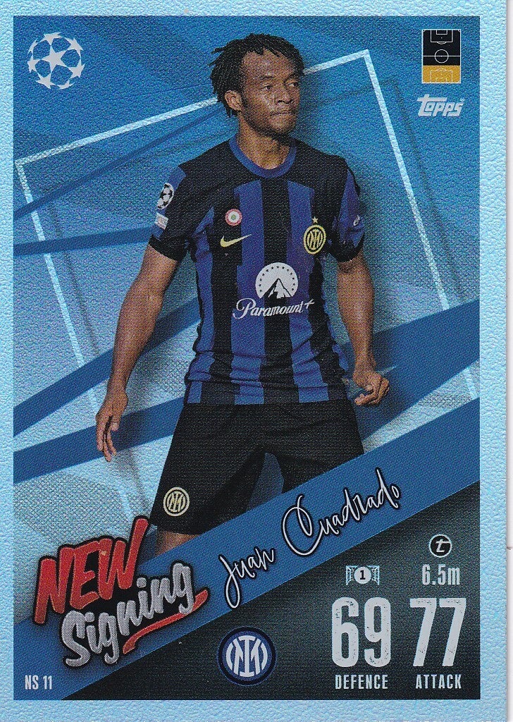 Juan Cuadrado / Inter Mailand / Topps Champions League 2023 / New Signing / Nr. NS 11