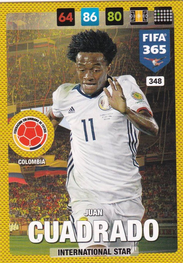 Juan Cuadrado / Kolumbien / Panini Fifa 365 Jahr 2017 / International Star / Nr. 348