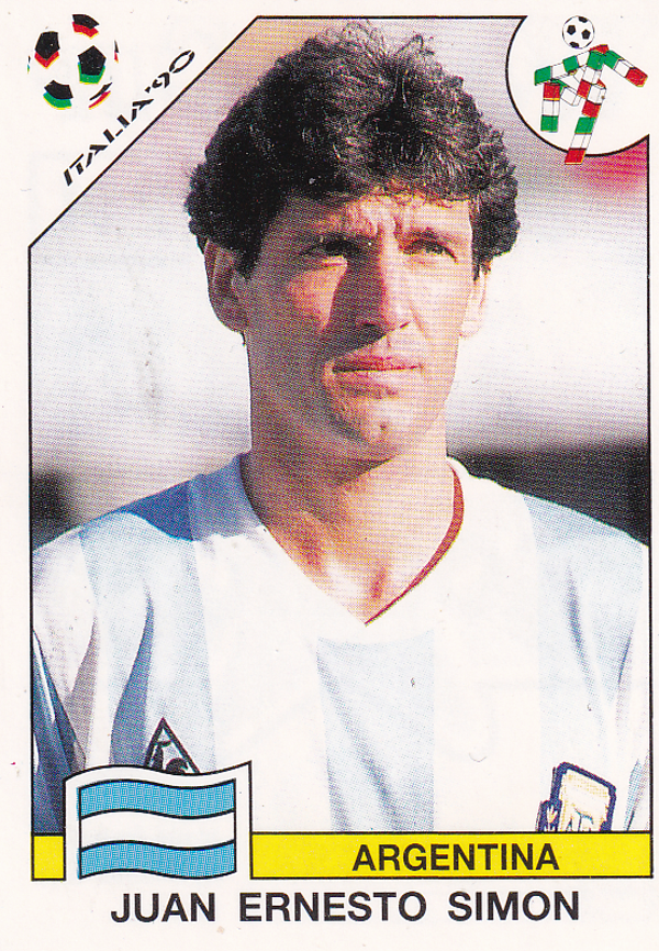 Juan Ernesto Simon - Argentinien - Panini World Cup Story - WM Italien 1990 - Basis Bild - Nr. 214