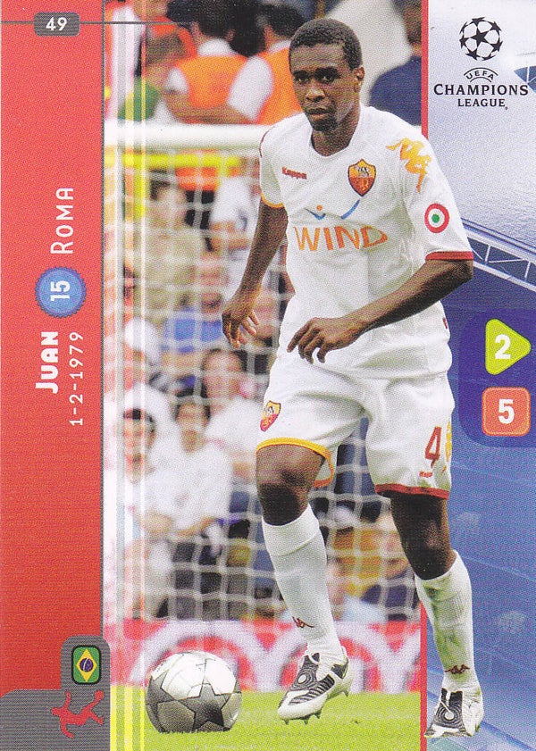 Juan / AS Rom / Panini Champions League 2008 / Basis Karte / Nr.49