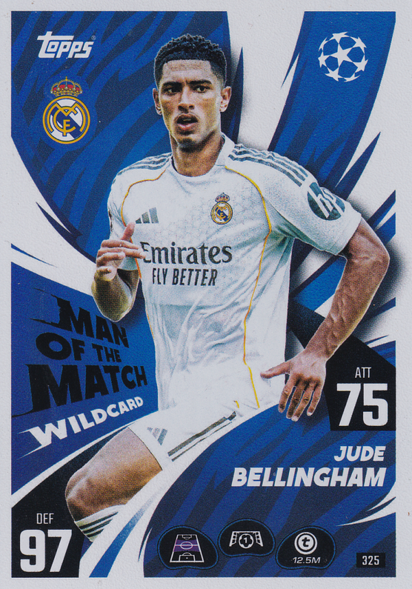 Jude Bellingham - Real Madrid - Topps Champions League 2025 - Man of the Match Wildcard - Nr. 325
