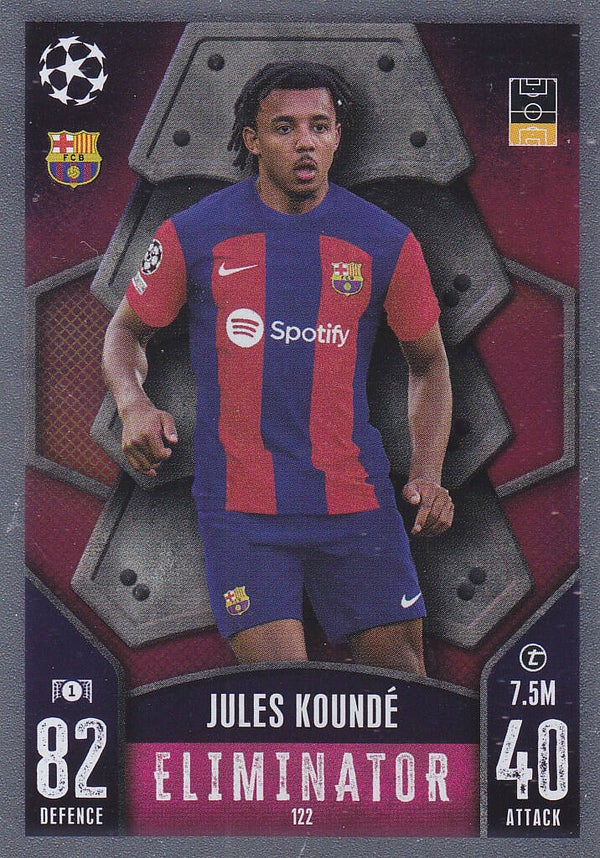 Jules Kounde / FC Barcelona / Topps Champions League 2023 / Eliminator / Nr.122