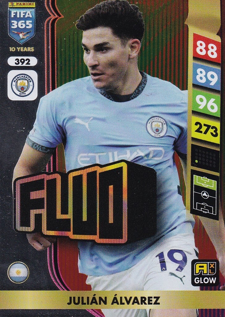 Julian Alvarez / Manchester City / Panini Fifa 365 Jahr 2025 / Fluo / Nr. 392
