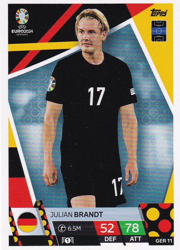 Julian Brandt / Deutschland / Topps EM 2024 / Basis Karte / Nr. GER 11
