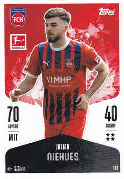 Julian Niehues / FC Heidenheim / Topps Match Attax 2024 / Basis Karte / Nr. 133