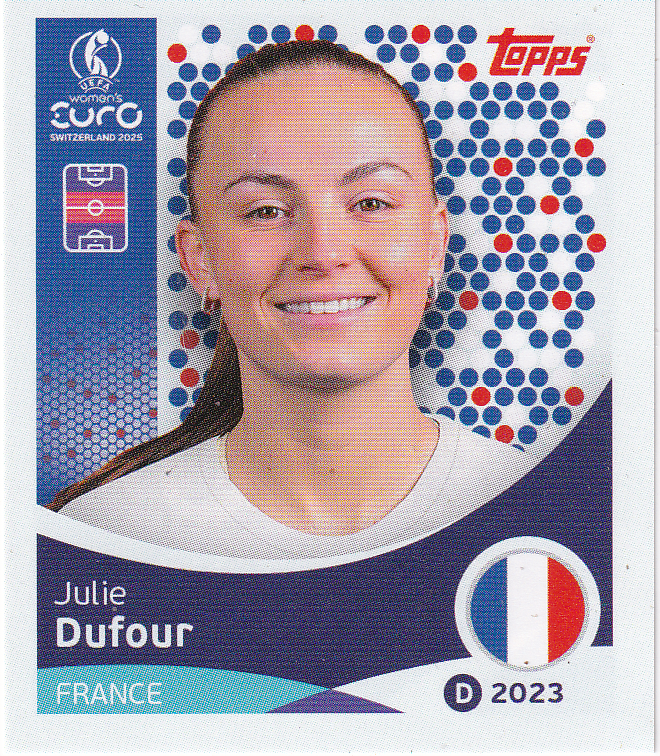Julie Dufour - Frankreich - Topps Frauen EM 2025 - Basis Bild - Nr. 247