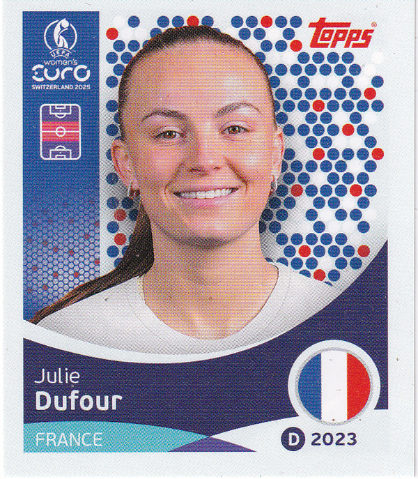 Julie Dufour - Frankreich - Topps Frauen EM 2025 - Basis Bild - Nr. 247