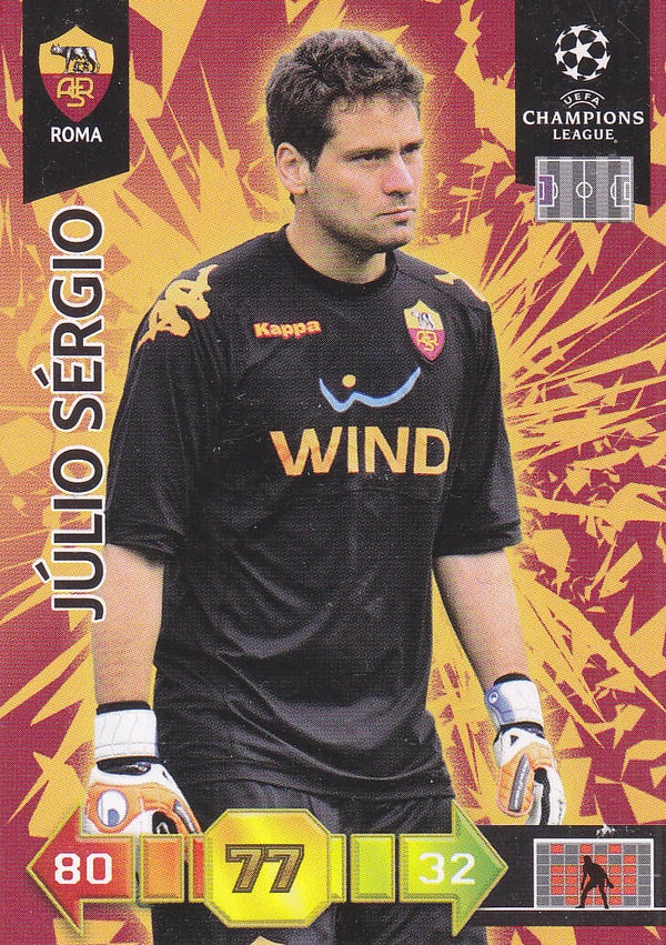 Julio Sergio / AS Rom / Panini Champions League 2010 / Basis Karte / Nr.252