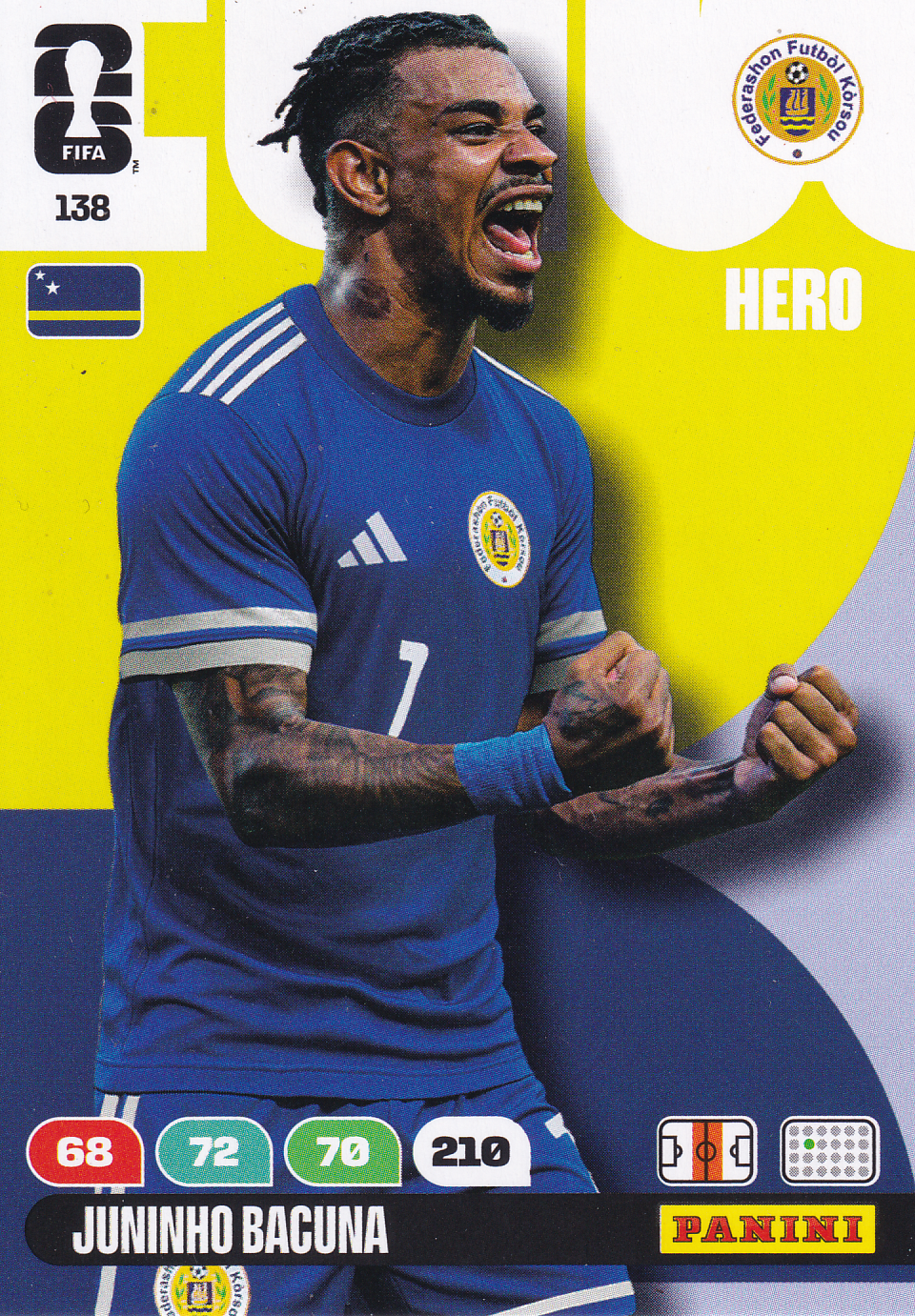 Juninho Bacuna - Curacao - Panini WM 2026 - Hero - Nr. 138