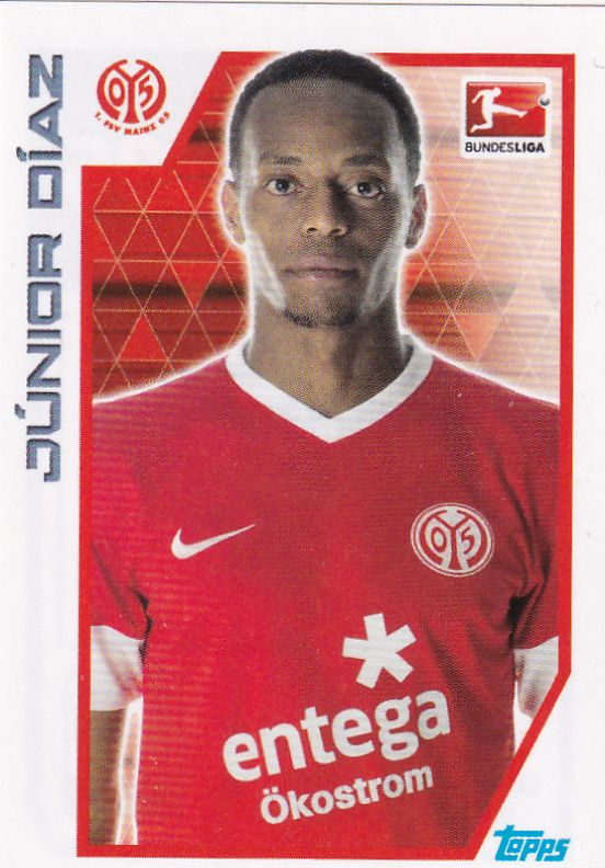 Junior Diaz - 1.FSV Mainz 05 - Topps Bundesliga 2012 - Basis Bild - Nr. 196