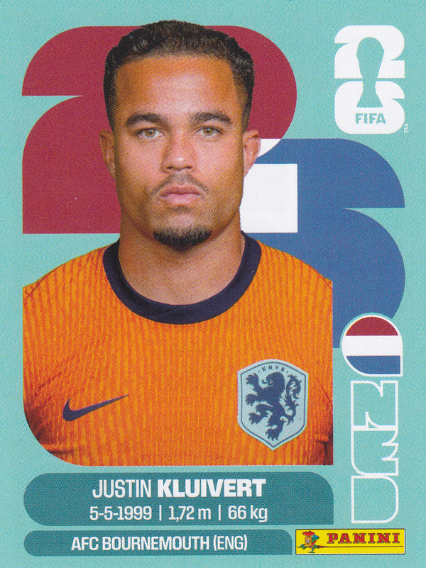 Justin Kluivert - Holland - Panini WM 2026 - Basis Bild - NED16