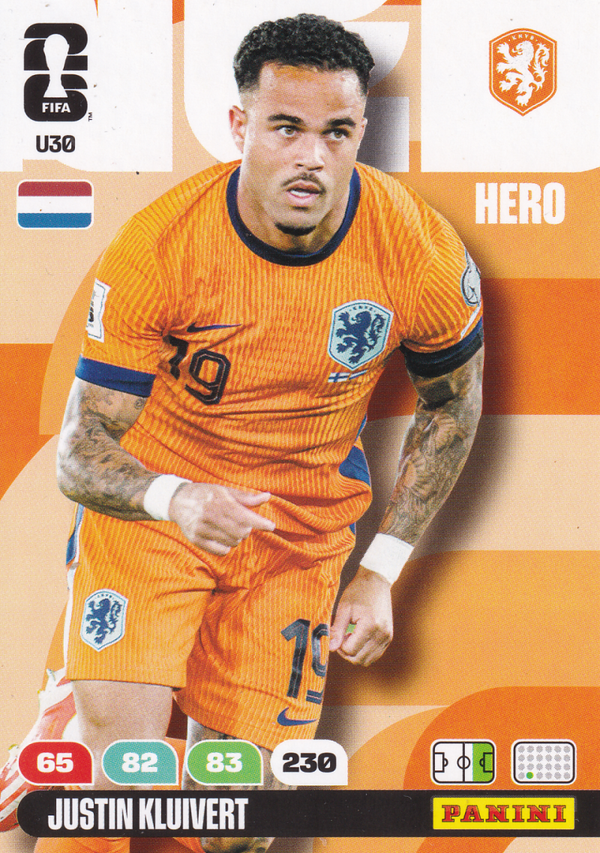 Justin Kluivert - Holland - Panini WM 2026 - Hero - Update - Nr. U30