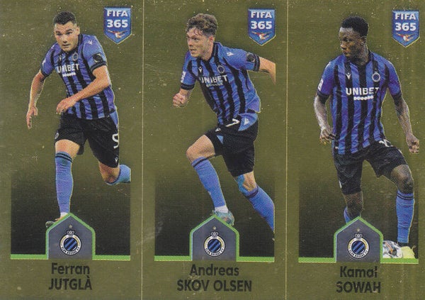 Ferran Jutgla & Andreas Skov Olsen & Kamal Wowah FC Brügge Gold