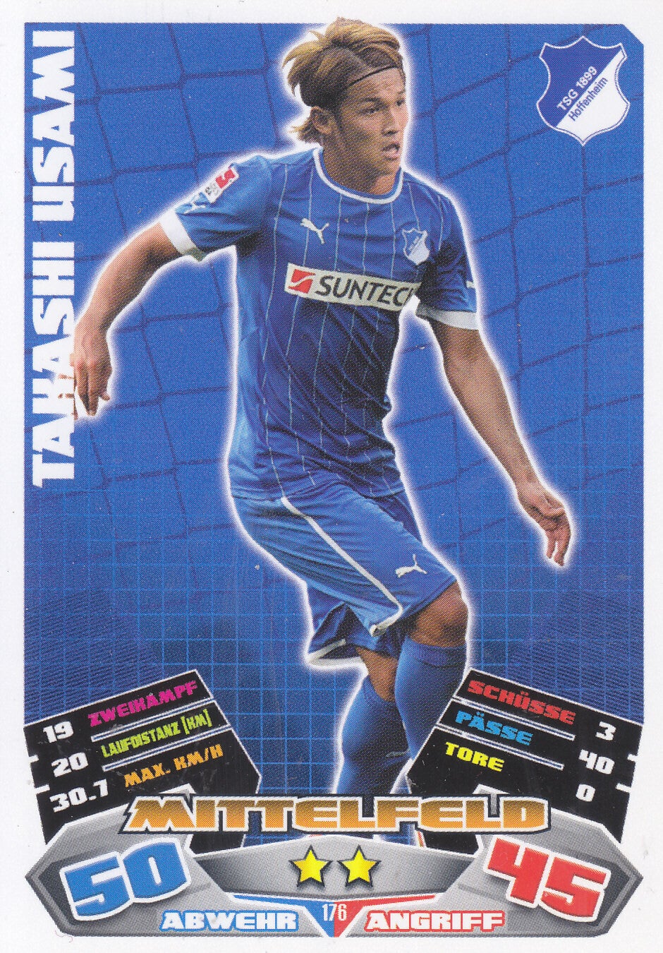 Takashi Usami - TSG Hoffenheim - Topps Match Attax 2012 - Basis Karte - Nr.176