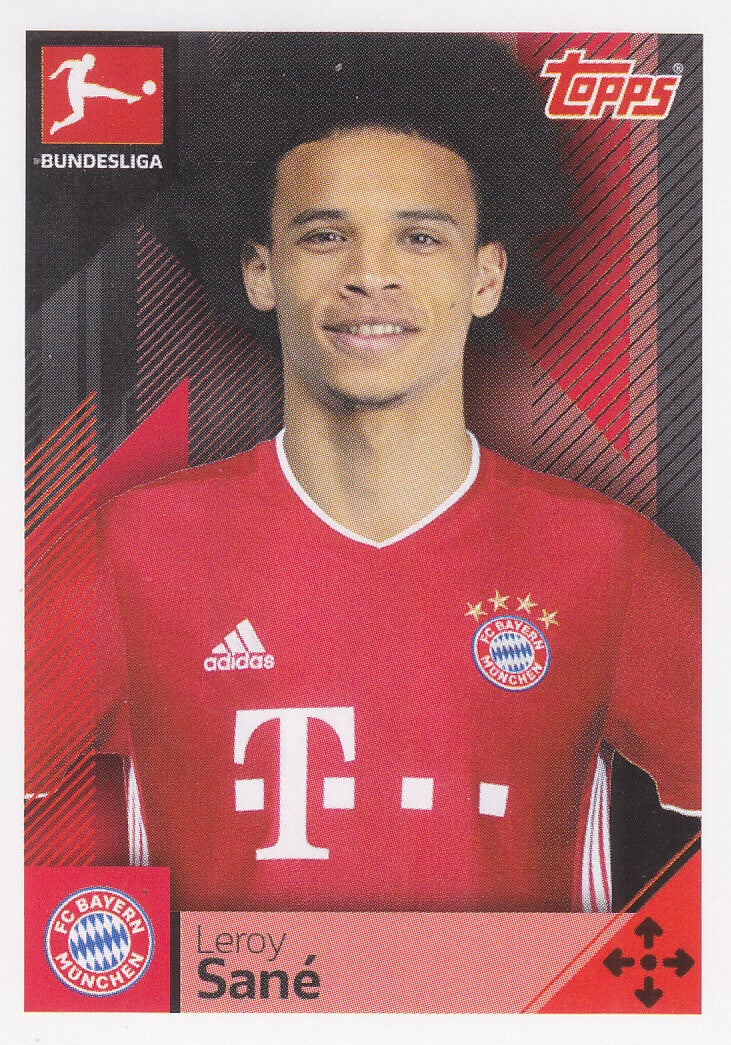 Leroy Sane / FC Bayern München / Topps Bundesliga 2020 / Basis Bild / Nr. 298