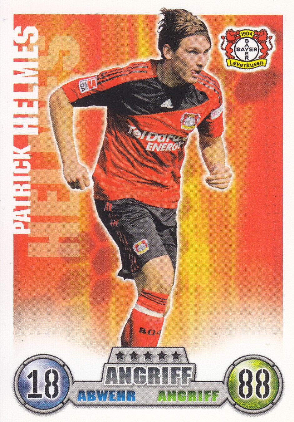 Patrick Helmes / Bayer Leverkusen / Topps Match Attax 2008 / Basis Karte / Nr.230