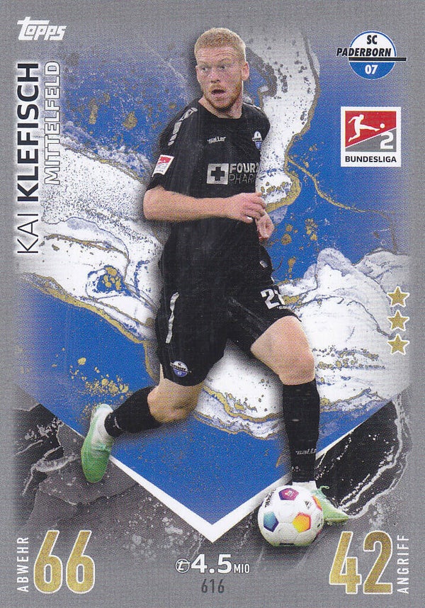 Kai Klefisch / SC Paderborn / Topps Match Attax Extra 2023 / Basis Karte 2.Bundesliga  / Nr. 616