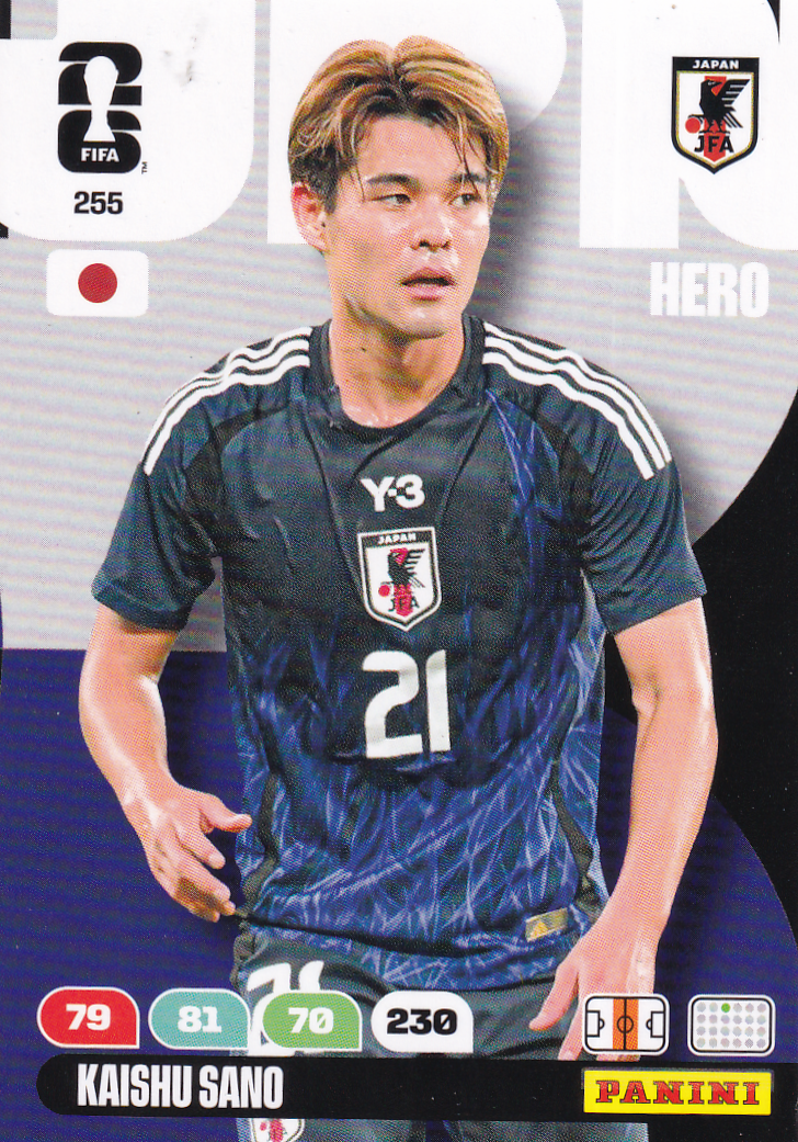 Kaishu Sano - Japan - Panini WM 2026 - Hero - Nr. 255