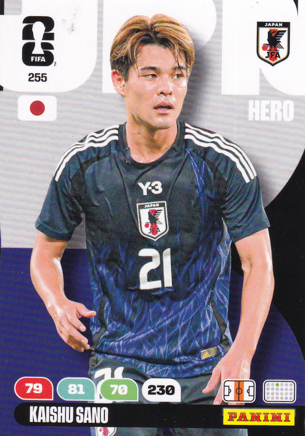 Kaishu Sano - Japan - Panini WM 2026 - Hero - Nr. 255