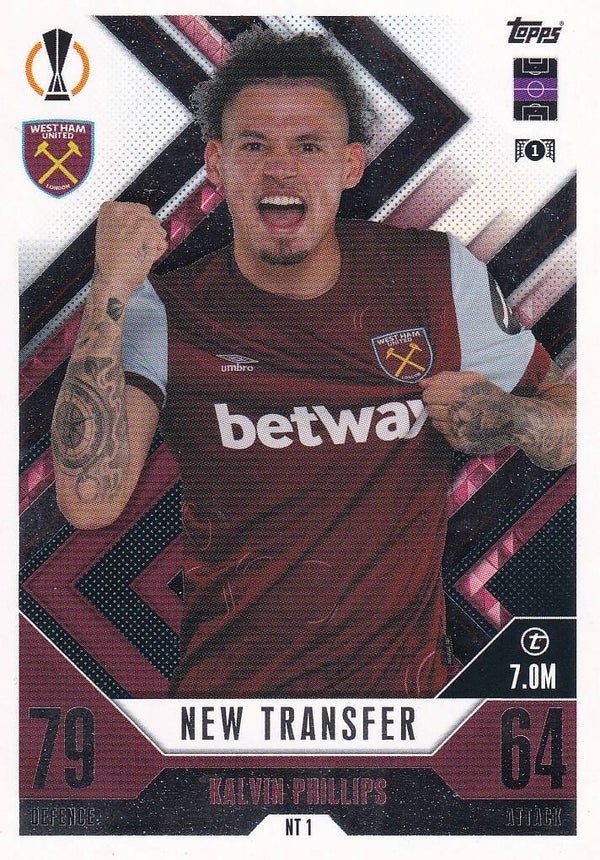 Kalvin Phillips / West Ham United / Topps Champions League 2023 / New Transfer / Nr. NT 1