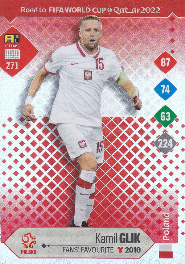 Kamil Glik / Polen / Panini Road to Fifa World Cup Qatar / Adrenalyn / Fans Favourite / Nr.271