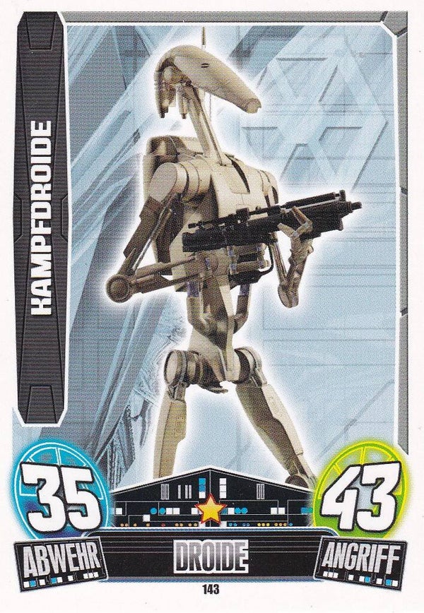 Kampfdroide / Topps Star Wars Force Attax 2013 / Droide Separatist / Nr. 143