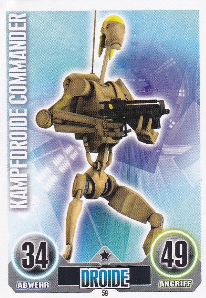 Kampfdroide / Topps Star Wars Force Attax 2010 / Droide / Separatist / Nr. FA 59